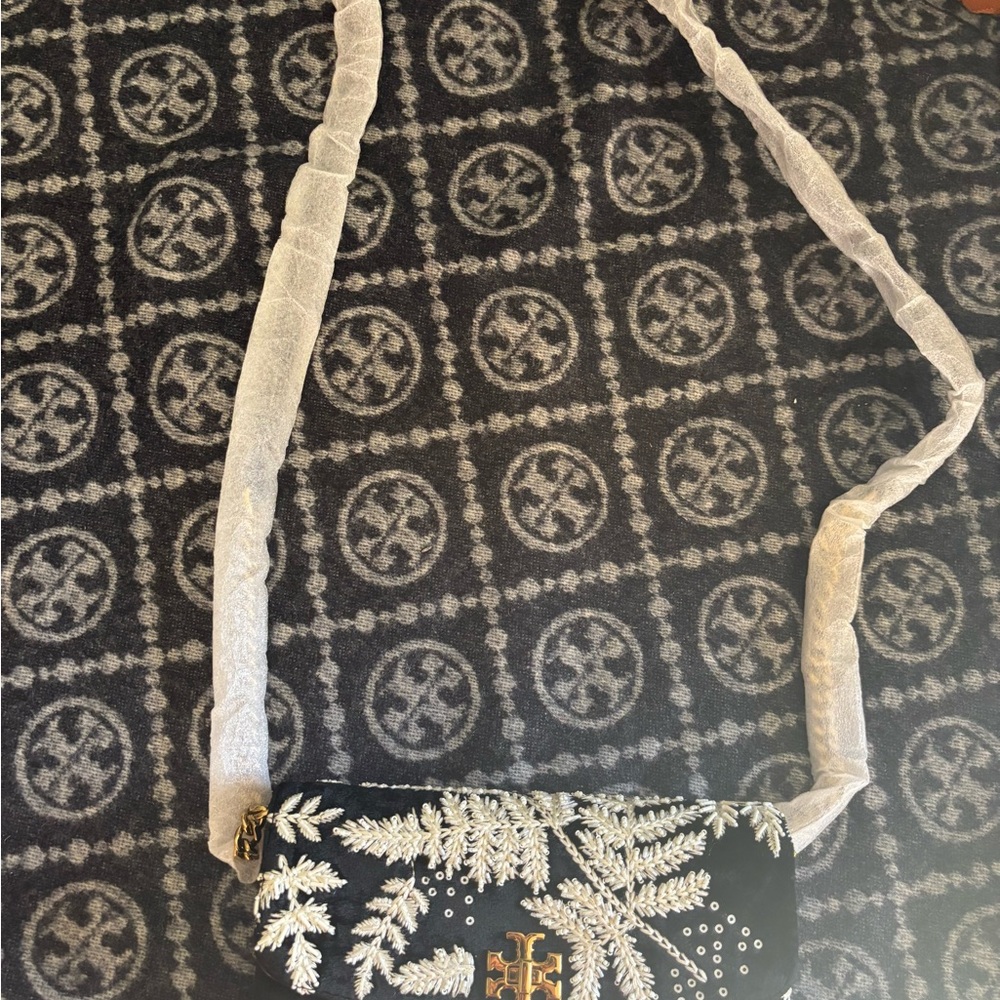 Tory Burch Black and Gold Crossbody Bag